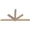Ekena Millwork Kennewick Smooth Timber Gable Bracket, Douglas Fir, 96"W x 48"H x 3 1/2"D x 5 1/2"F, 12/12 Pitch GBW096X48X0406KEN00SDF - alternate 5